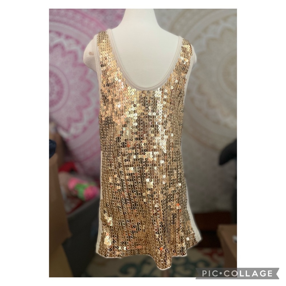 Gold Sequin Tank; Vixen; Sz XL